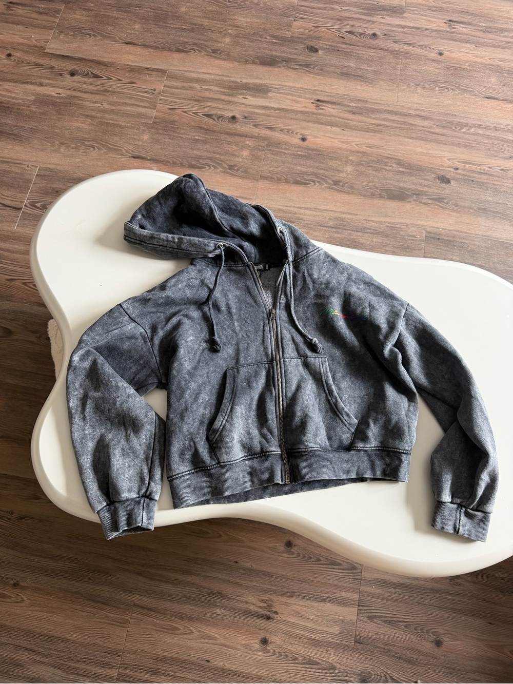 Missguided Black Zip-Up Hoodie
